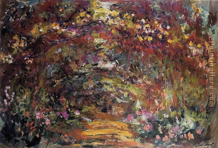 The Path under the Rose Trellises Giverny painting - Claude Monet The Path under the Rose Trellises Giverny art painting